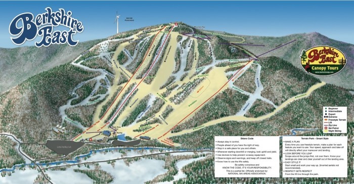 Berkshire East Ski Area trail map