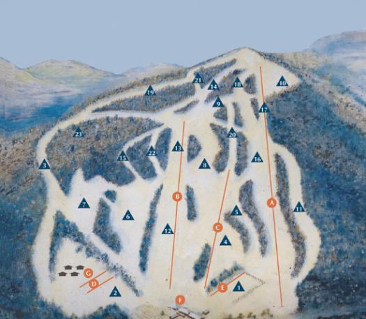 Bousquet Ski Area trail map