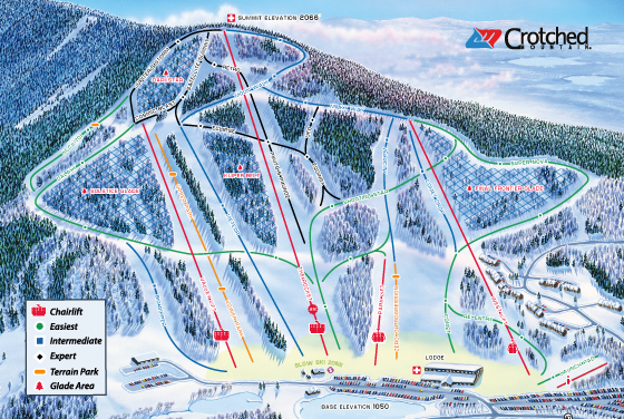 Crotched Mountain Ski Area trail map