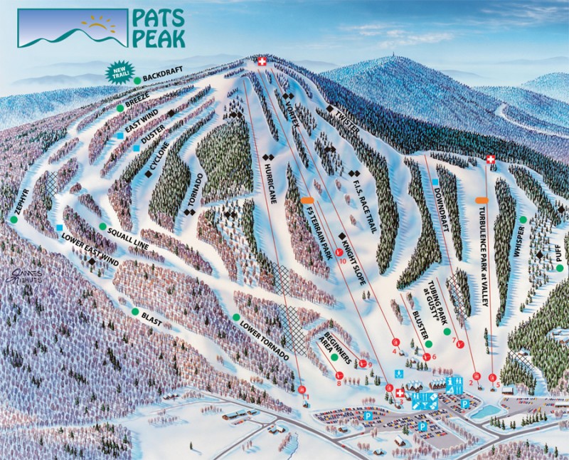 Pats Peak Ski Area trail map