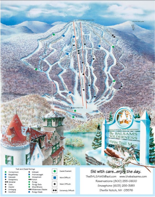 The Balsams trail map