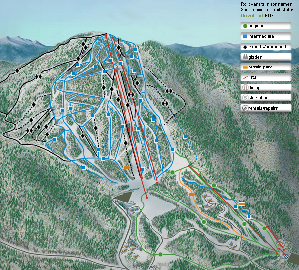 Burke Mountain Ski Area trail map
