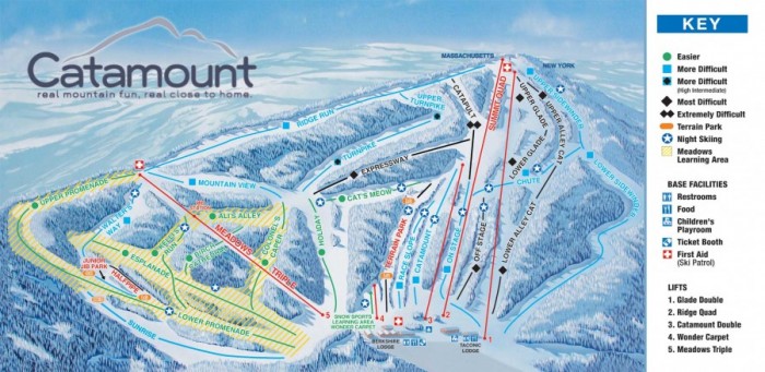 Catamount Ski Area trail map