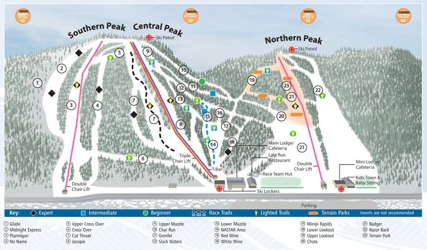 Labrador Mountain trail map