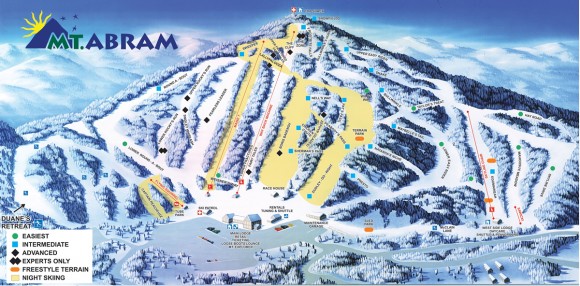 Mount Abram Family Resort trail map