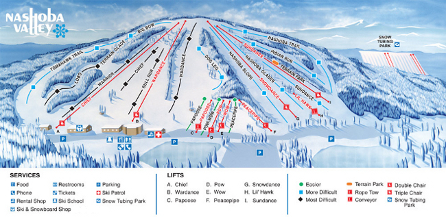 Nashoba Valley Ski Area trail map