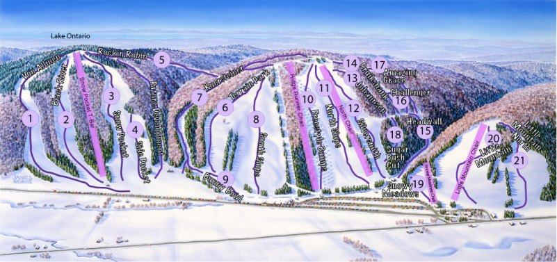 Snow Ridge Ski Area trail map